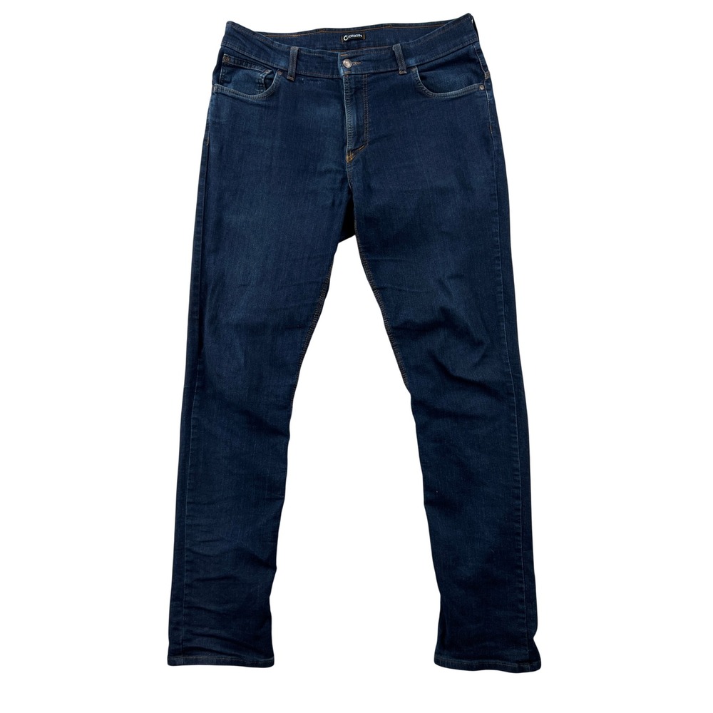 Origin Maine Taper Jeans Men 36x36 Blue Denim Made in USA Stretch Rugged Minimal